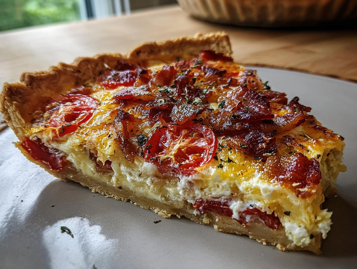 Bacon Onion Tomato Pie