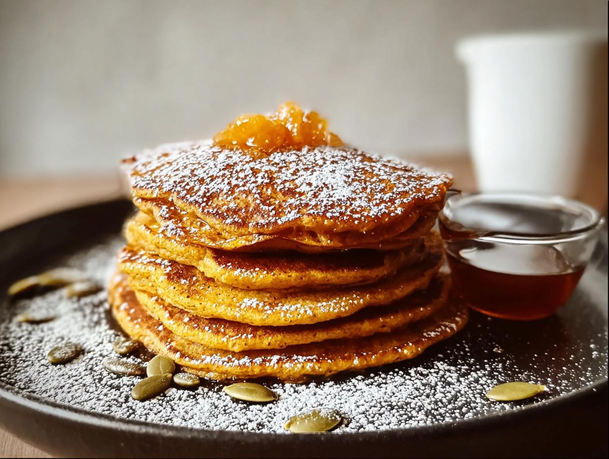 Buckwheat Pumpkin Pancakes - ingredients and batter in blender