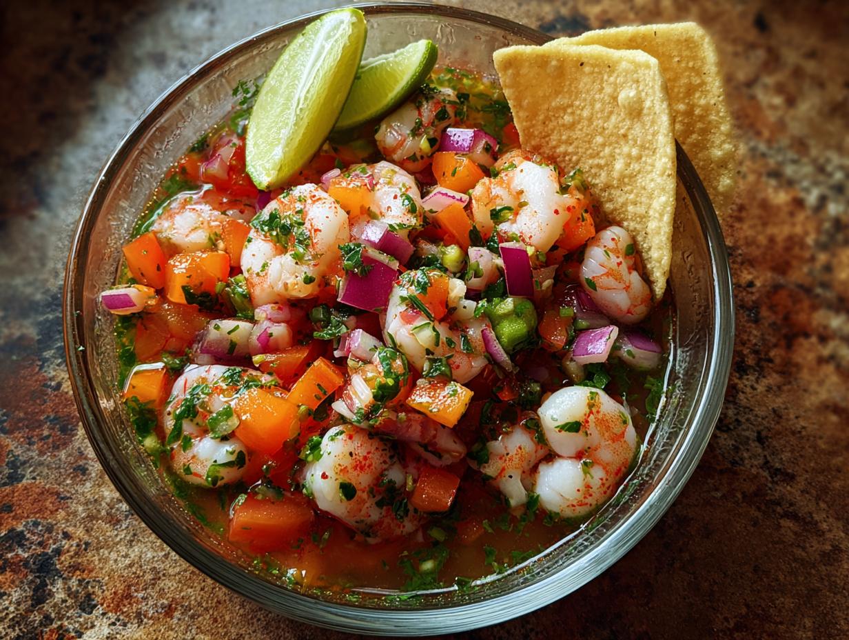 Ceviche Camaron Refreshing Dish