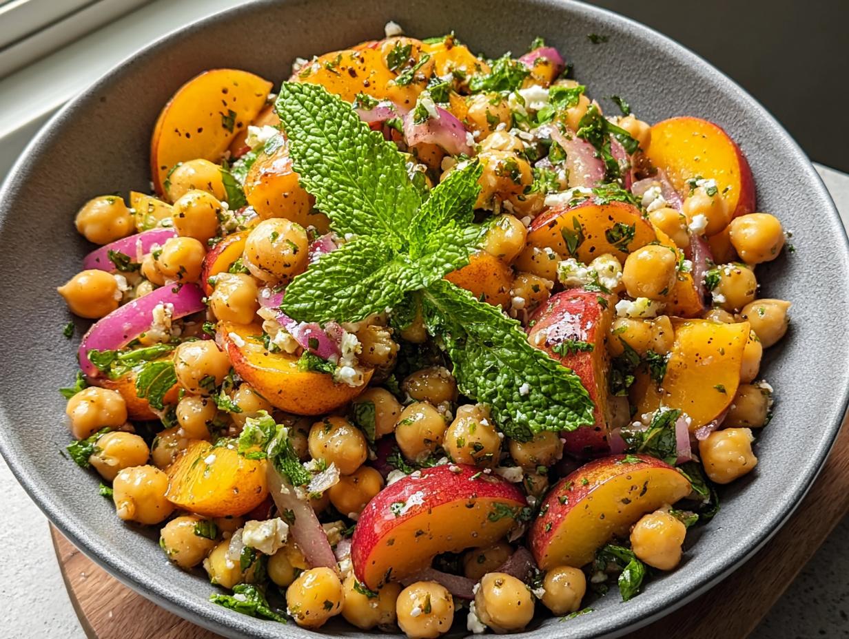 Chickpea Peach Salad Honey