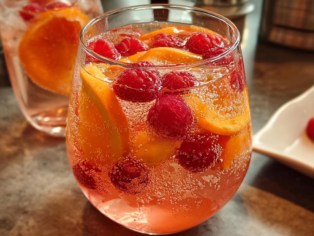 Chilled Peach Moscato Sangria