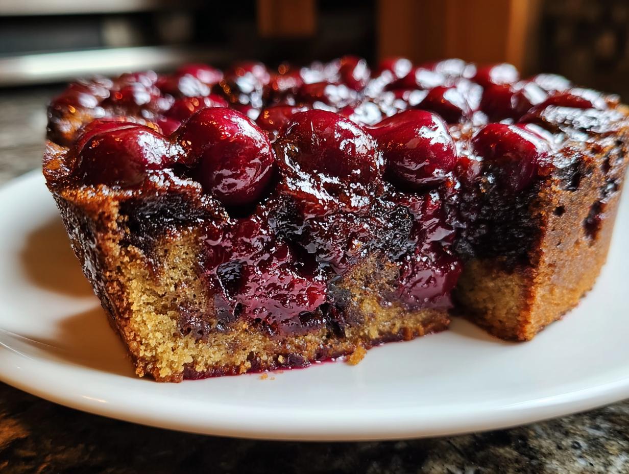 Chocolate Cherry Upside Down Cake: 1 Easy Recipe - Chocolate Cherry Upside Down - additional detail