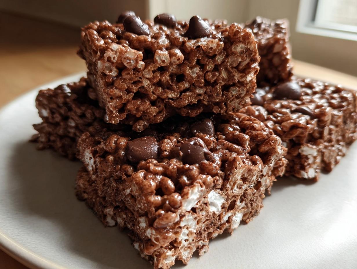 Guaranteed Chocolate Rice Krispies Dessert: 10 Min Prep - Chocolate Rice Krispies Dessert - additional detail