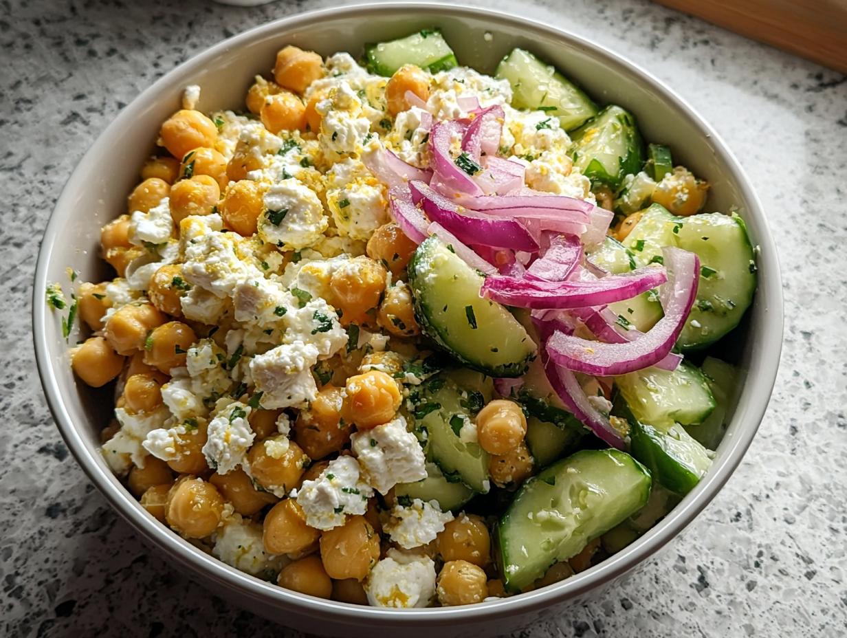 10-Minute Cottage Cheese Chickpea Salad - Cottage Cheese Chickpea Salad - additional detail