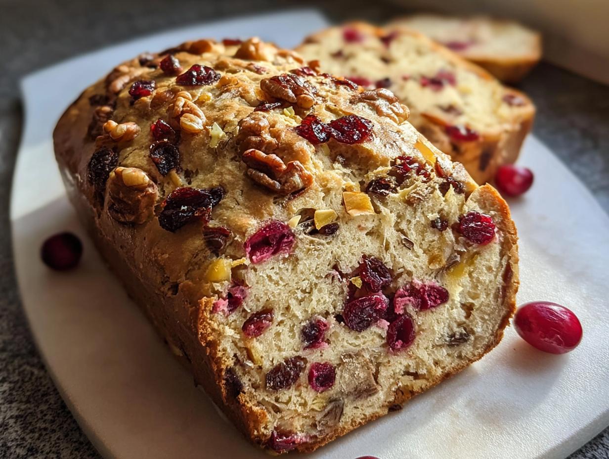 Cranberry Walnut Bread Deliciously Moist: 1 Step Recipe - Cranberry Walnut Bread Deliciously - additional detail