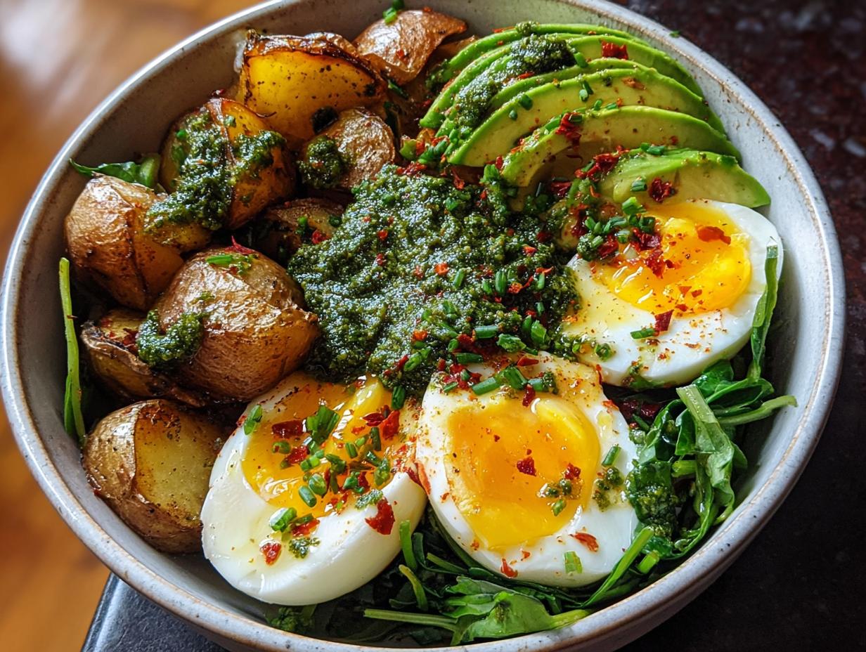 Egg Pesto Breakfast Bowl: Deliciously Quick Start - Egg Pesto Breakfast Bowl - additional detail
