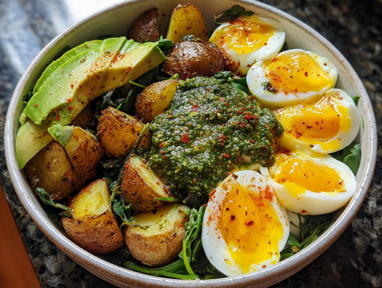 Egg Pesto Breakfast Bowl: Deliciously Quick Start - Egg Pesto Breakfast Bowl - additional detail