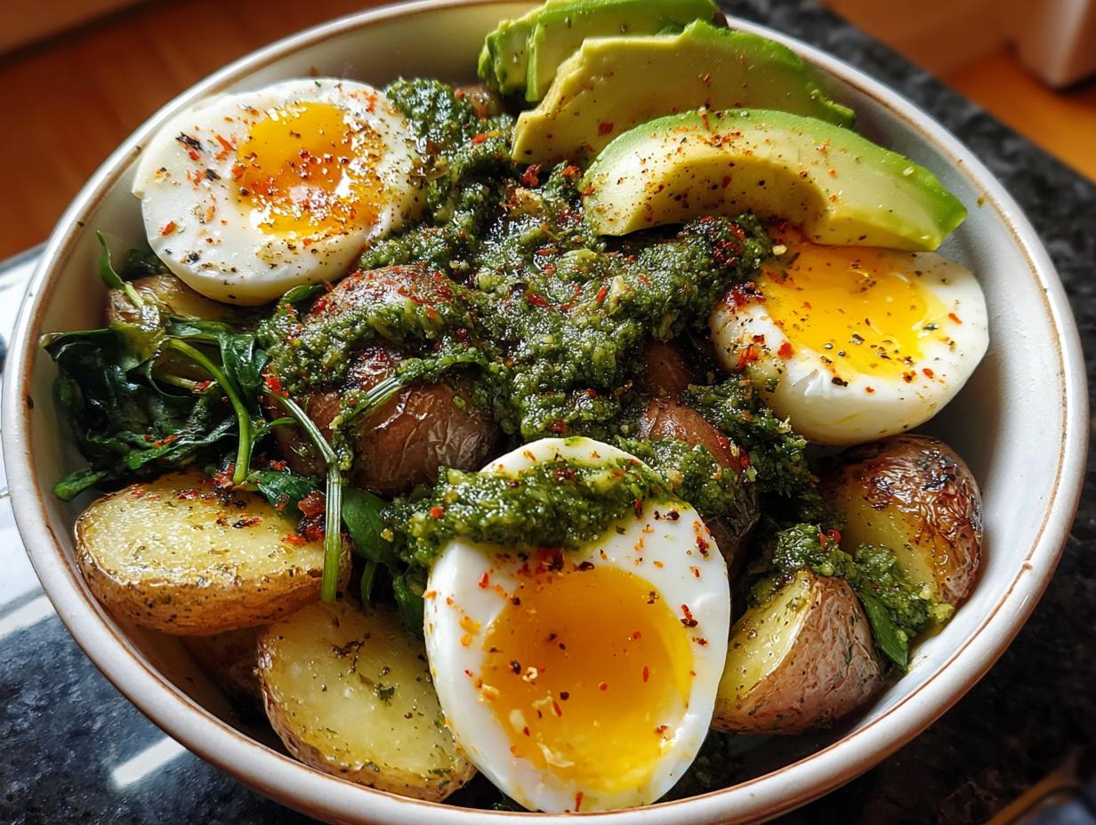 Egg Pesto Breakfast Bowl