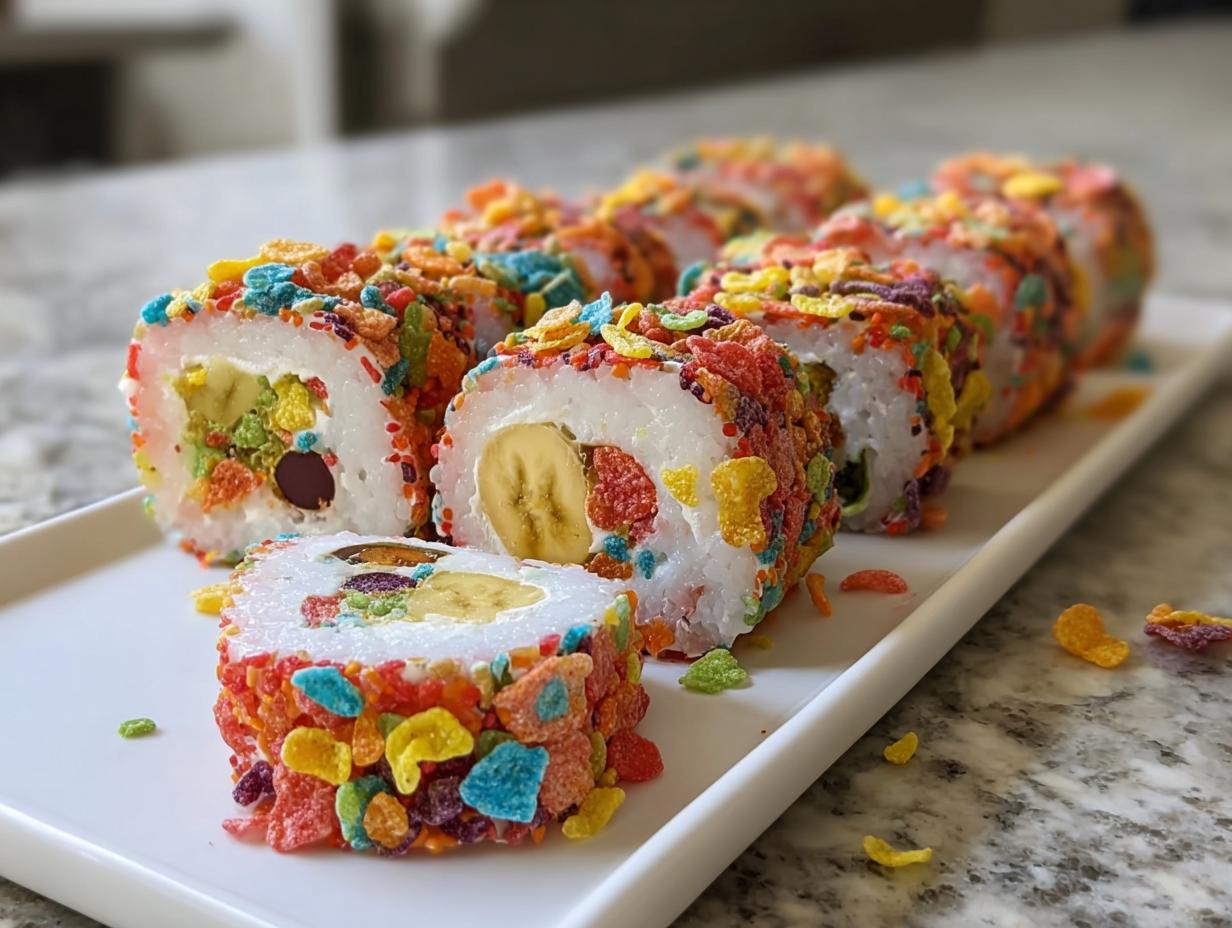 Fruity Pebbles Sushi For