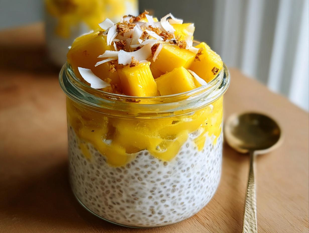 Mango Coconut Chia Pudding Bliss: 10 Mins - Mango Coconut Chia Pudding - additional detail
