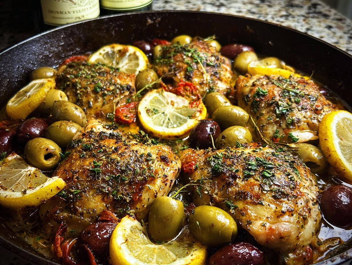 Mediterranean Chicken Lemons Olives