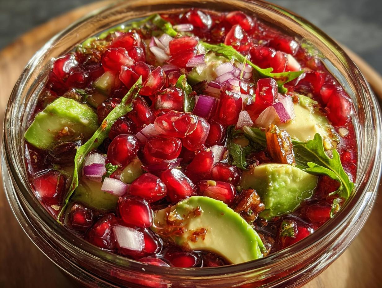 Perfect Pomegranate Avocado Lemon Vinaigrette - Pomegranate Avocado Lemon Vinaigrette - additional detail