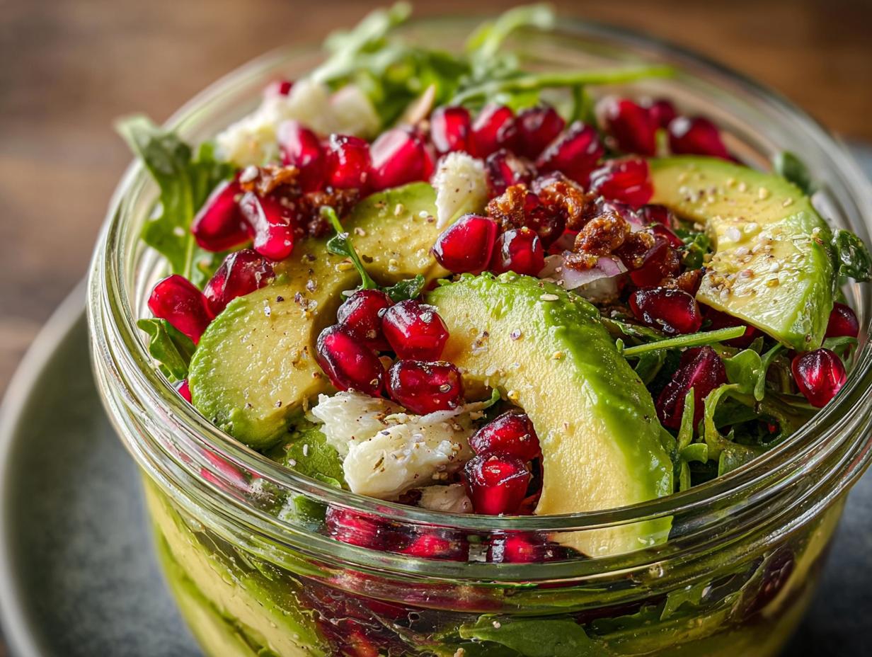 Pomegranate Avocado Lemon Vinaigrette