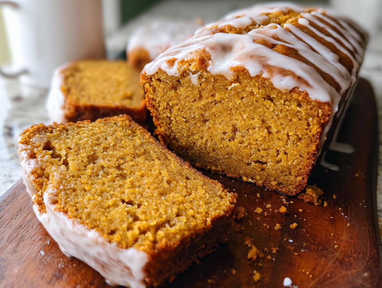 Pumpkin Bread Maple Glaze