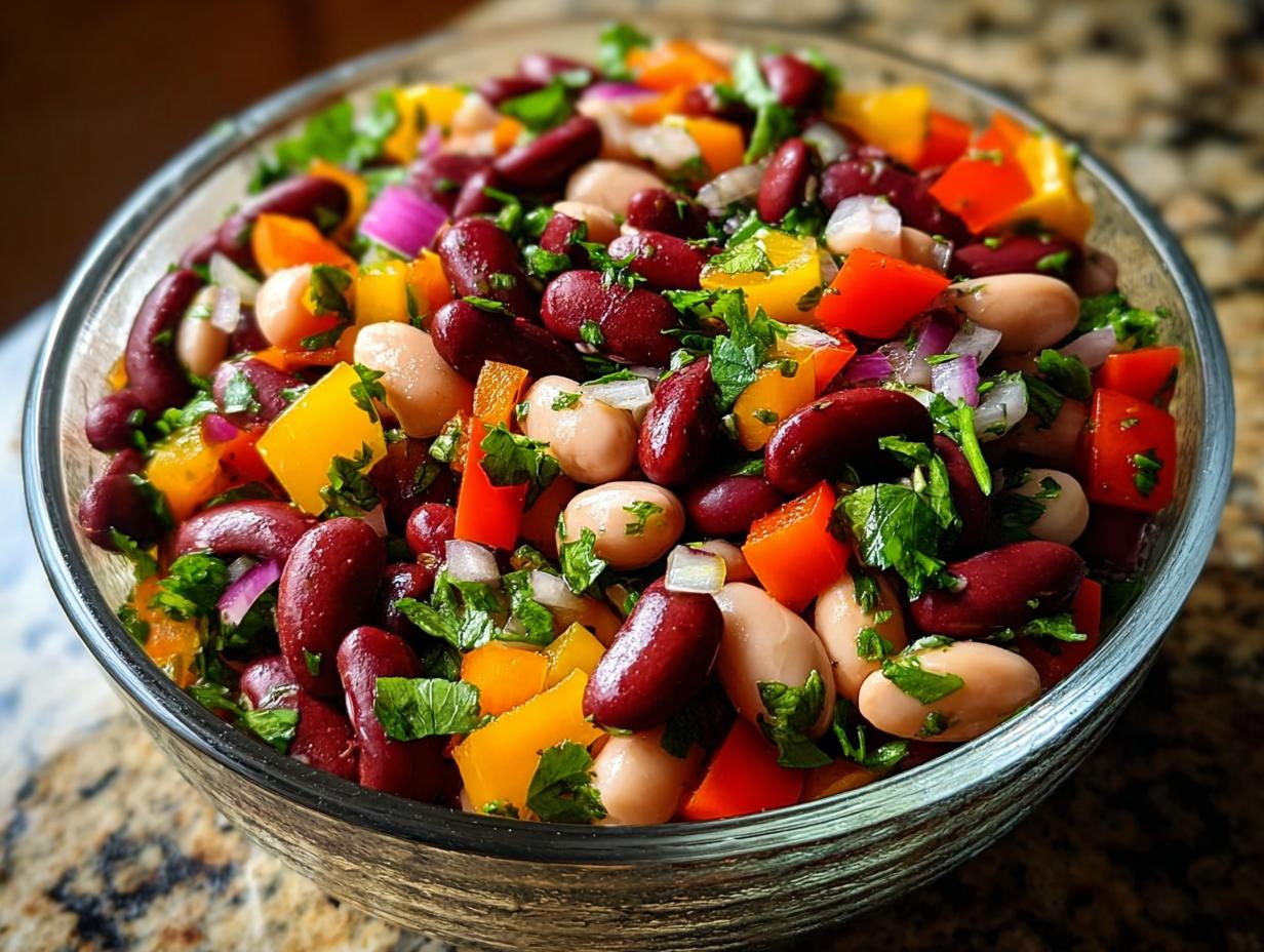 Rainbow Bean Salad Healthy