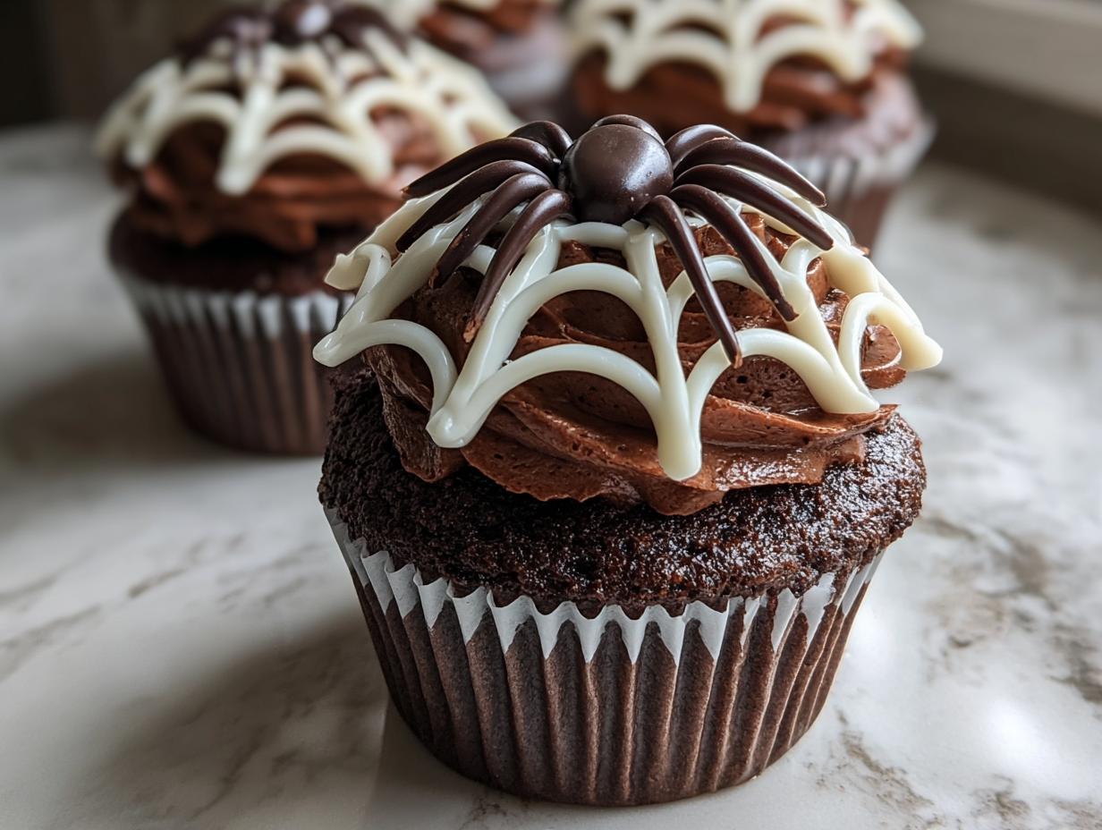 Spooky Spider Web Cupcakes: 1 Easy Treat - Spooky Spider Web Cupcakes - additional detail