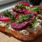 Whipped Feta Beetroot Toast