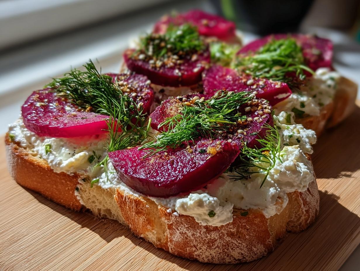 Whipped Feta Beetroot Toast