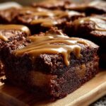 Apple Brownies Maple Glaze