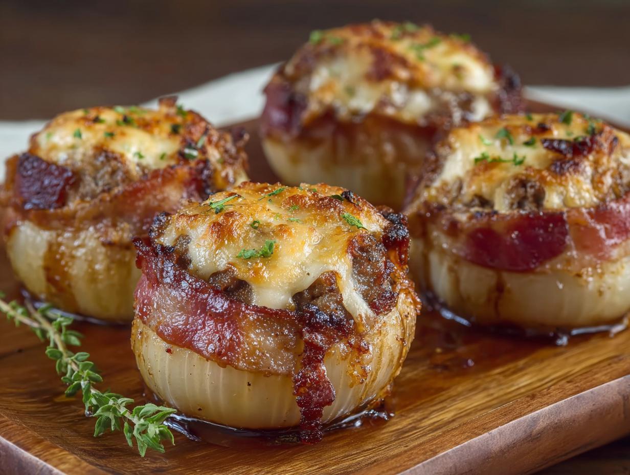Bacon Cheddar Onion Bombs