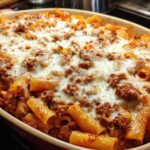 Beef Rigatoni Cheese Bake