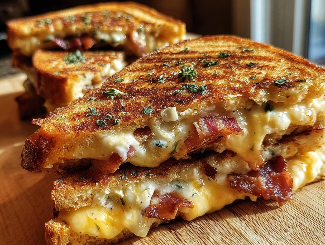 Cheesy Bacon Ranch Toast: 1 Amazing Recipe - Cheesy Bacon Ranch Toast - main visual representation