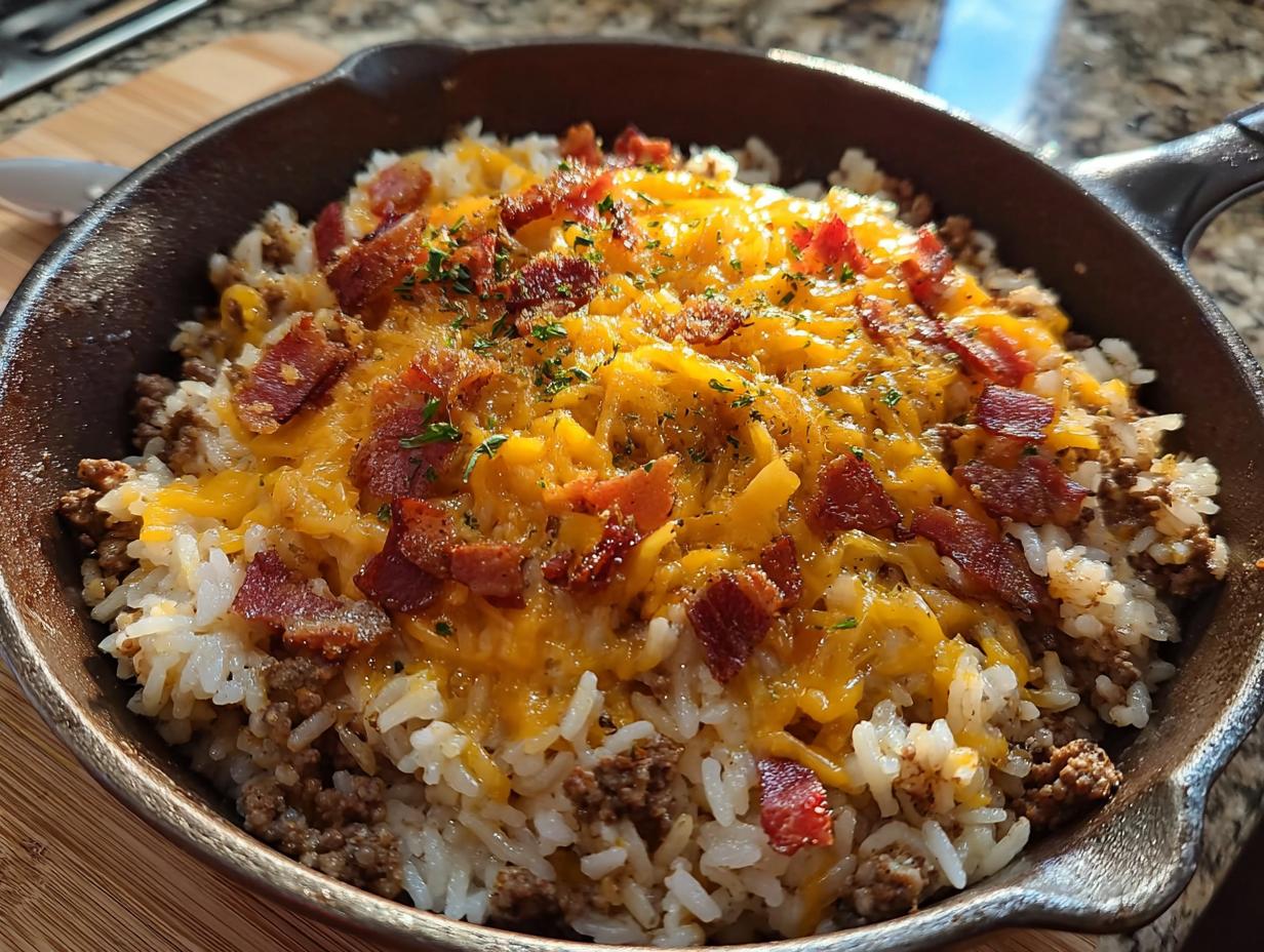 Cheesy Bacon Rice Dinner