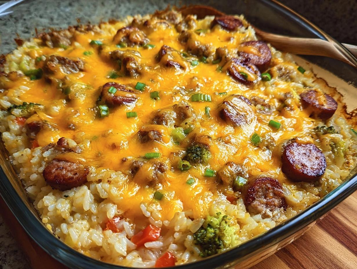 Cheesy Sausage Casserole Comfort: 1 Easy Dish - Cheesy Sausage Casserole Comfort - additional detail