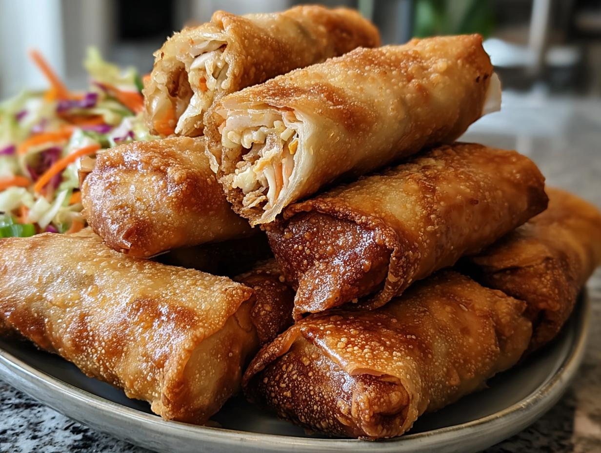 Delicious Chicken Coleslaw Egg Rolls - Chicken Coleslaw Egg Rolls - additional detail