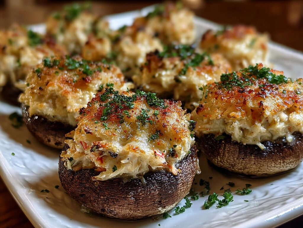 Creamy Garlic Crab Stuffed
