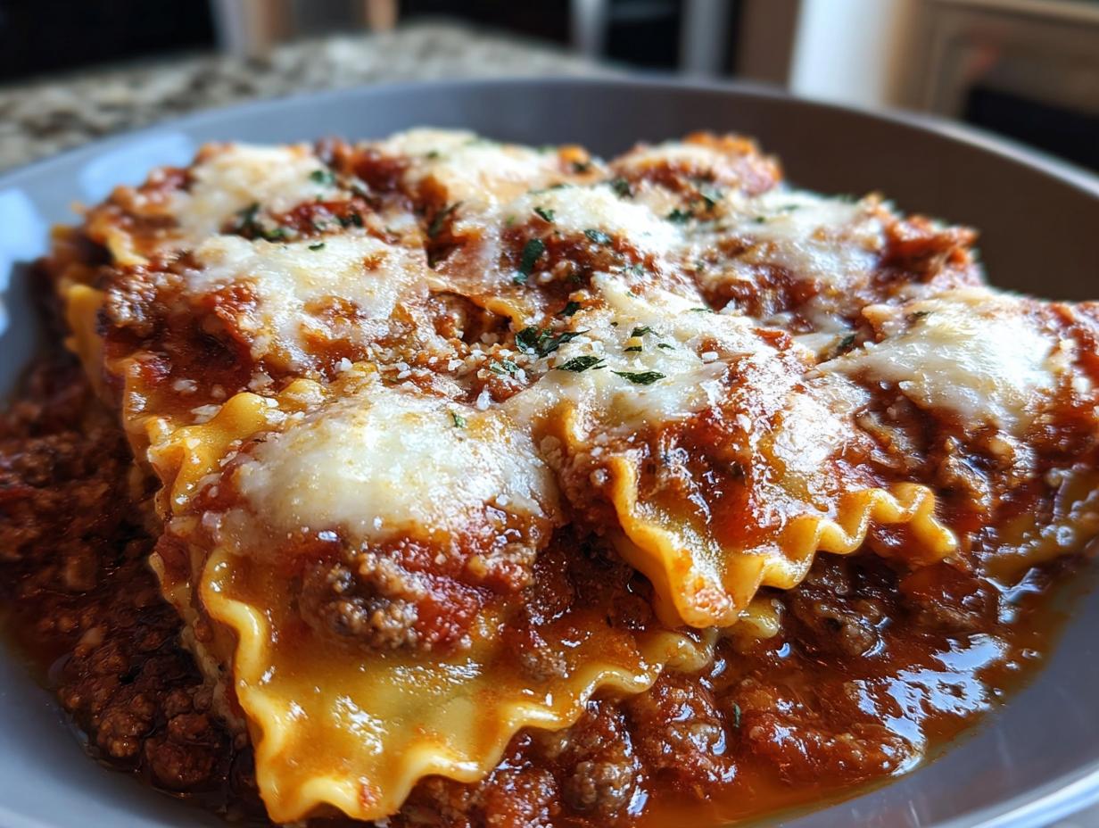 Crockpot Ravioli Lasagna Dinner