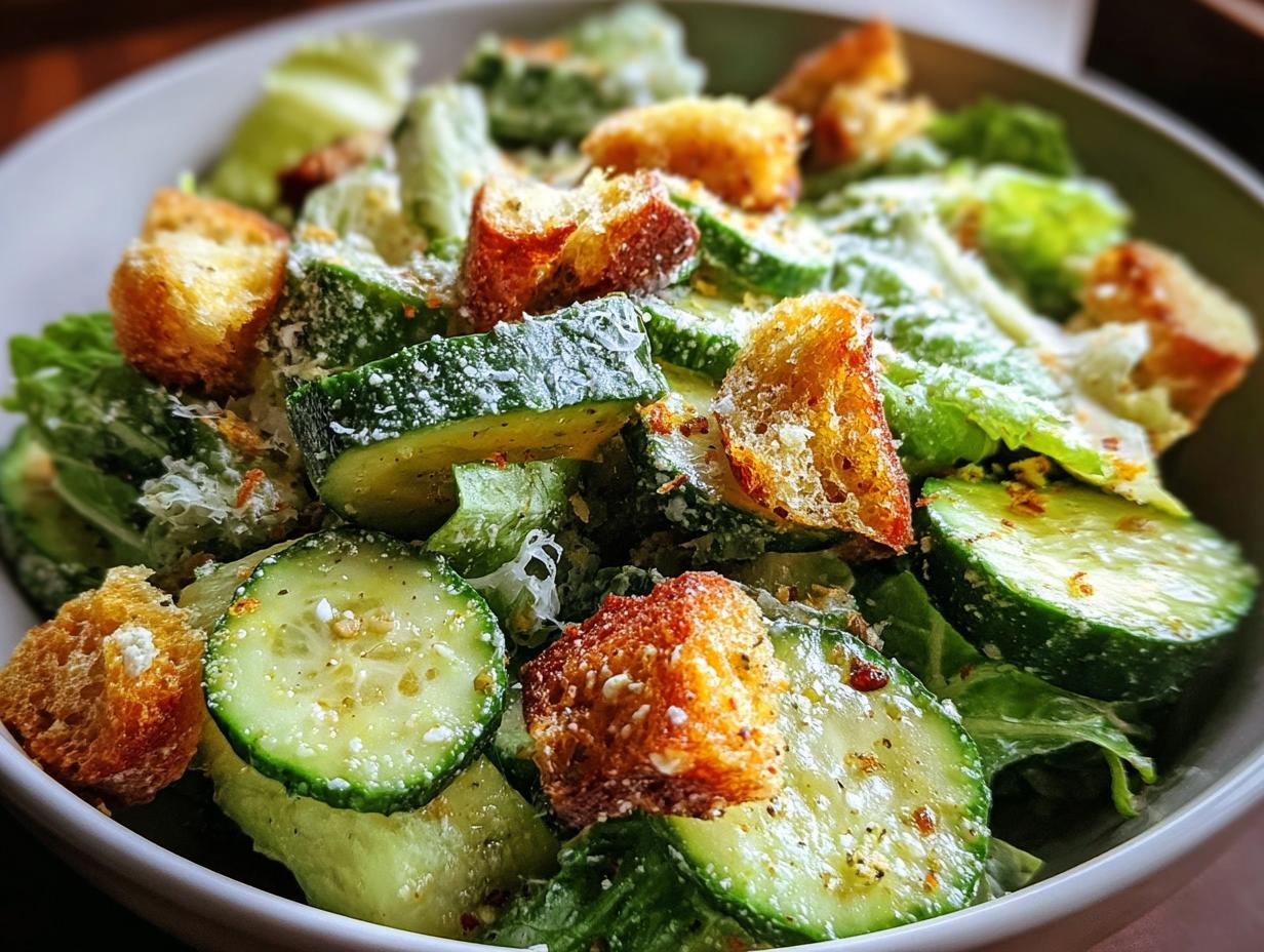 Cucumber Caesar Salad Fresh