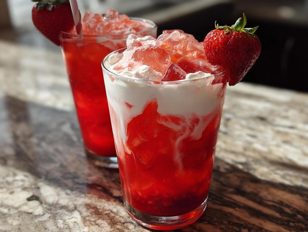 Dirty Strawberry Soda Refreshing