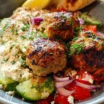 Greek Chicken Meatballs Bowl