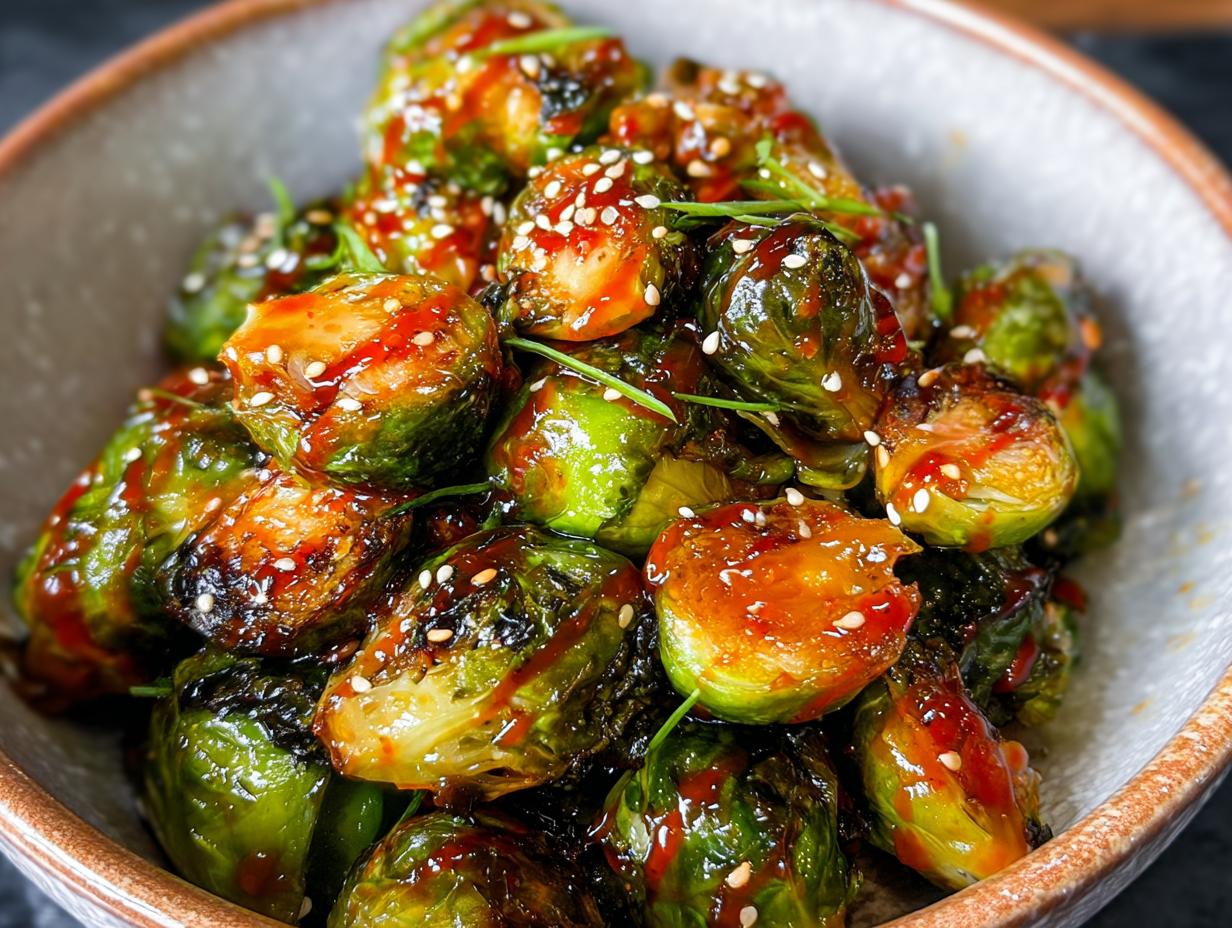 Amazing Honey Sriracha Brussel Sprouts Glazed - Honey Sriracha Brussel Sprouts - main visual representation