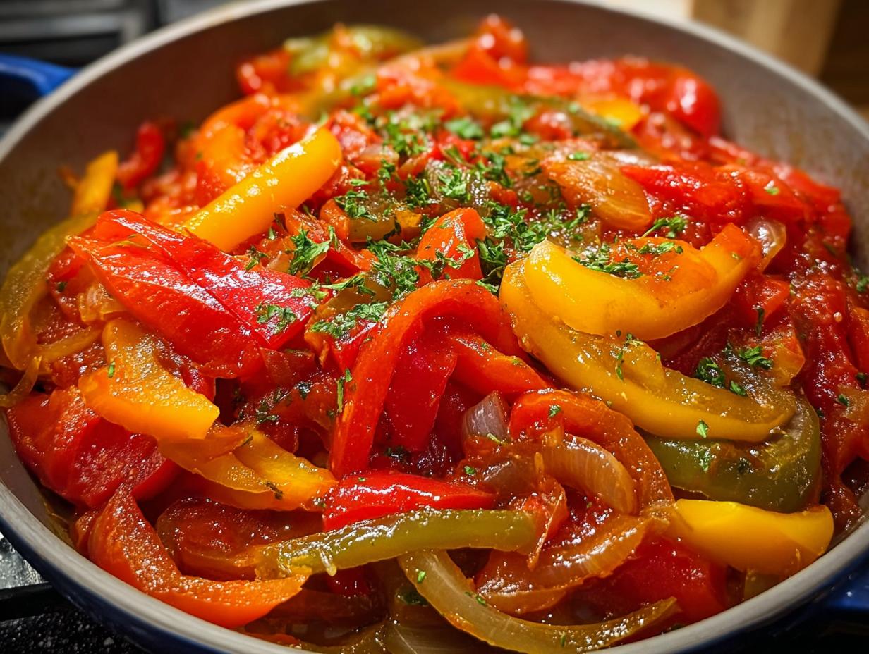 Authentic Italian Peperonata Stew Joy - Italian Peperonata Stew - additional detail