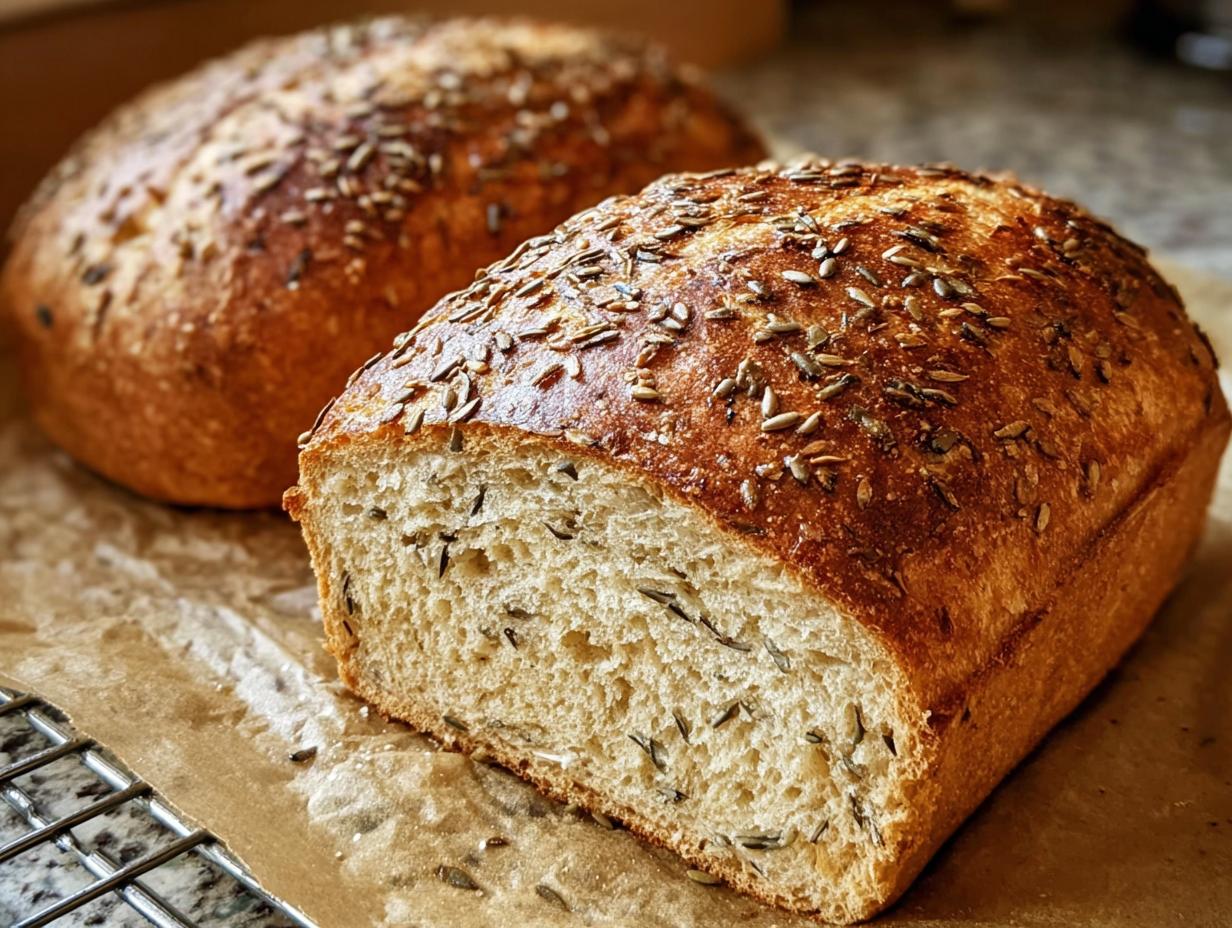 Multi Seed Honey Wheat - sliced loaf with seeds visible