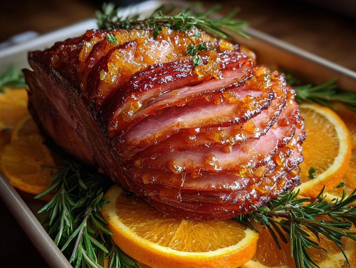 Orange Glazed Spiral Ham