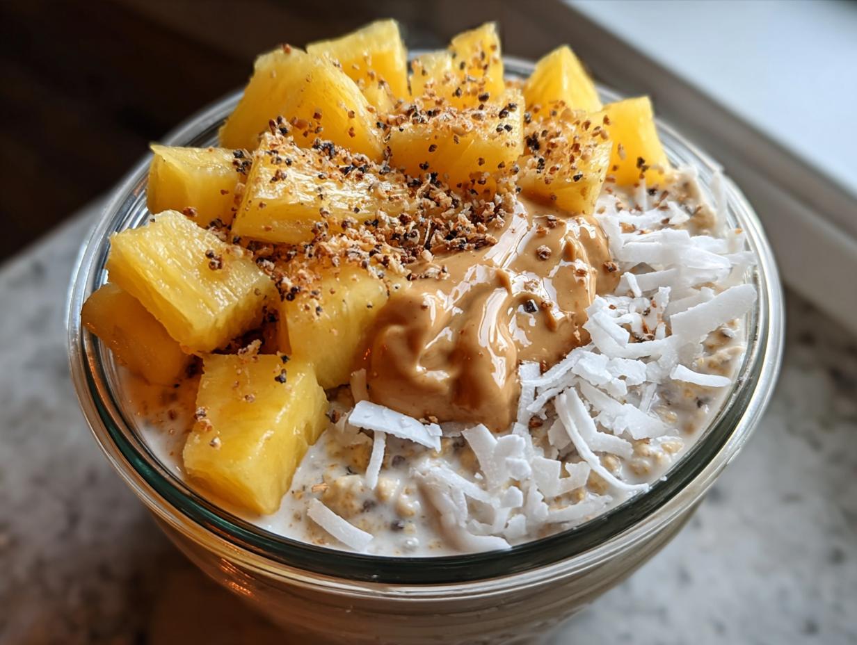 Overnight Oats Tropical Peanut