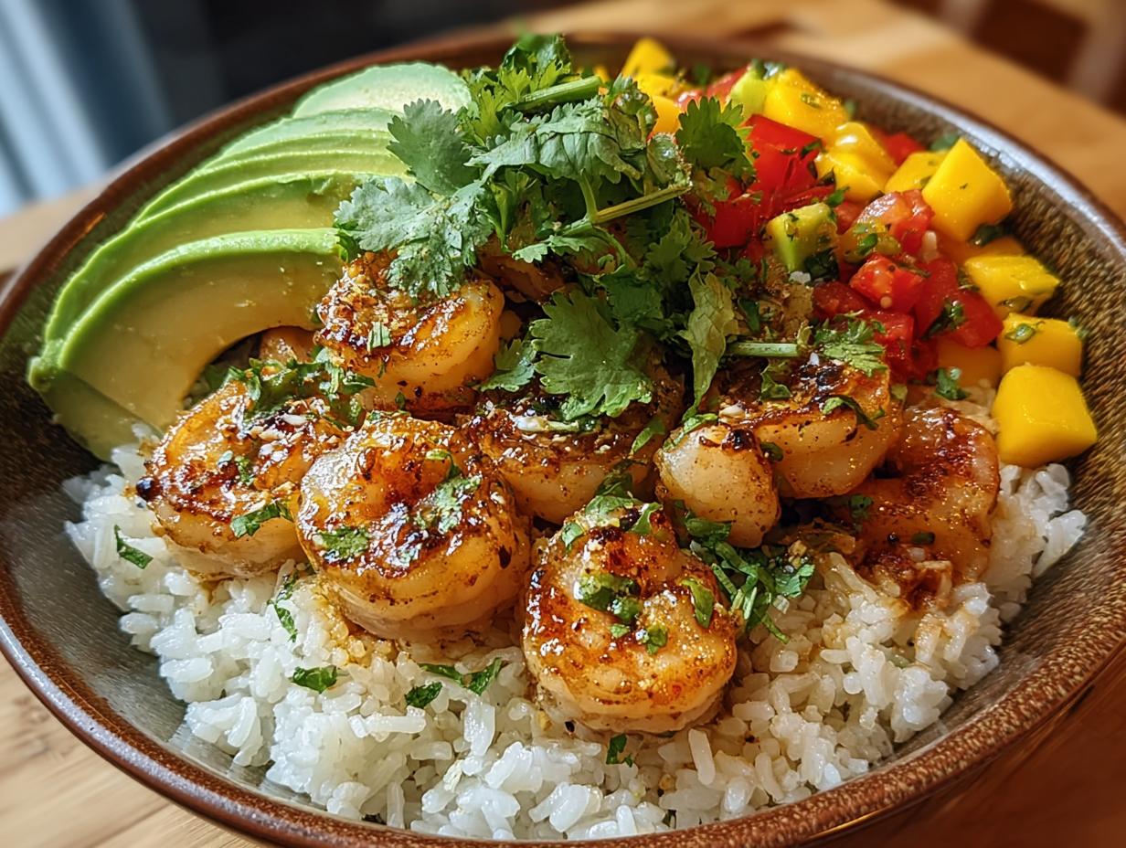 Shrimp Mango Rice Bowls