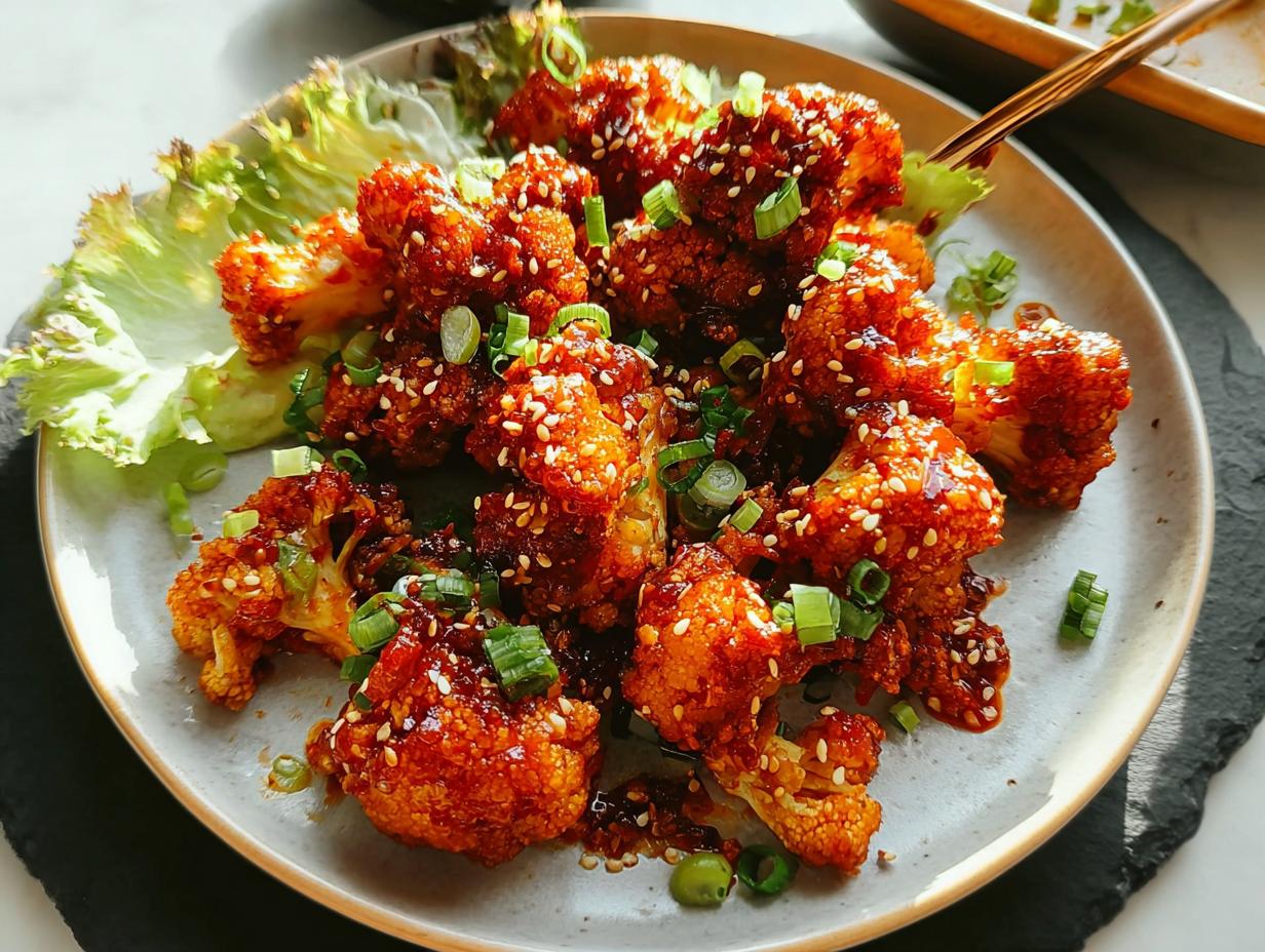 Spicy Korean Cauliflower: 1 Glorious Recipe - Spicy Korean Style Cauliflower - additional detail