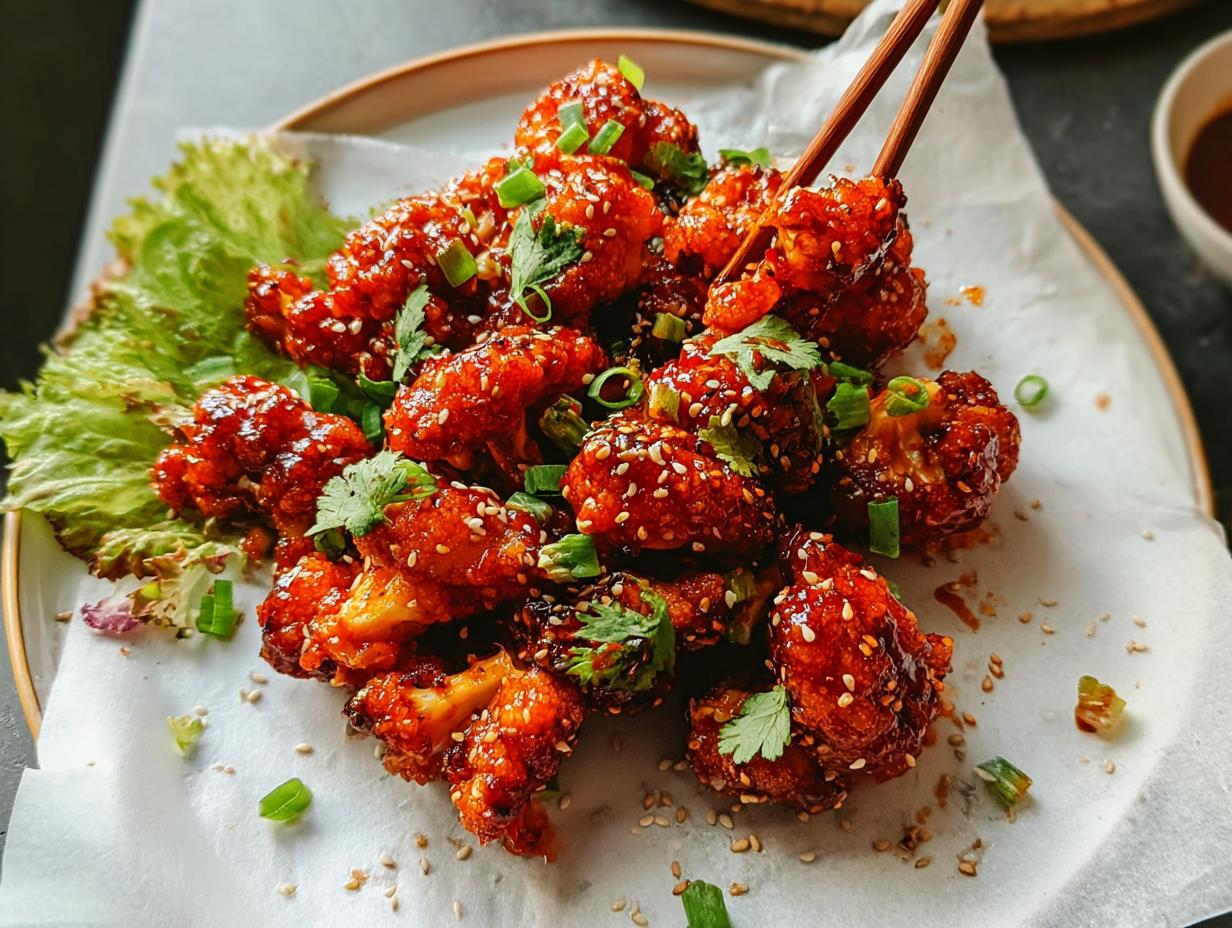 Spicy Korean Cauliflower: 1 Glorious Recipe - Spicy Korean Style Cauliflower - additional detail