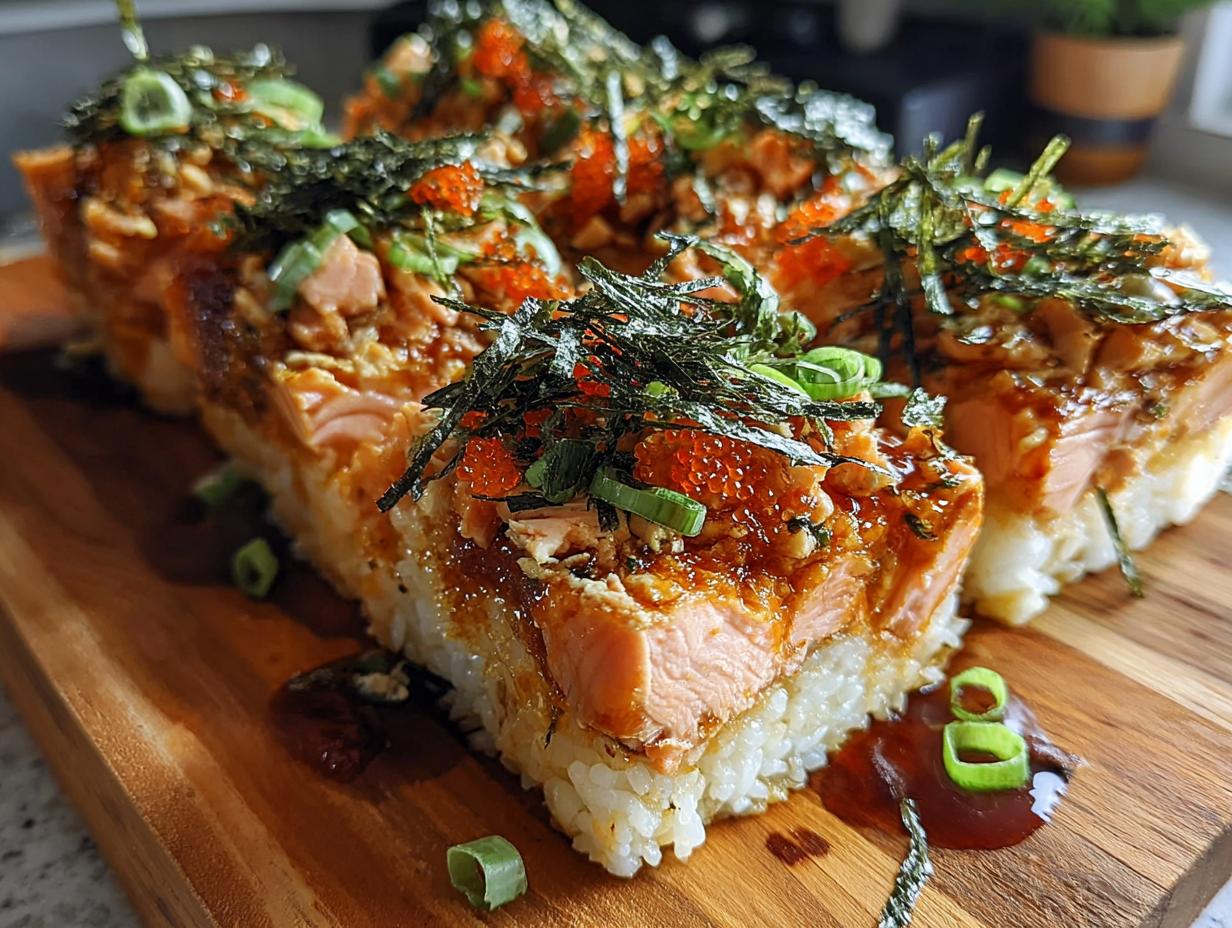 Spicy Salmon Sushi Bake: 1 Amazing Recipe - Spicy Salmon Sushi Bake - additional detail