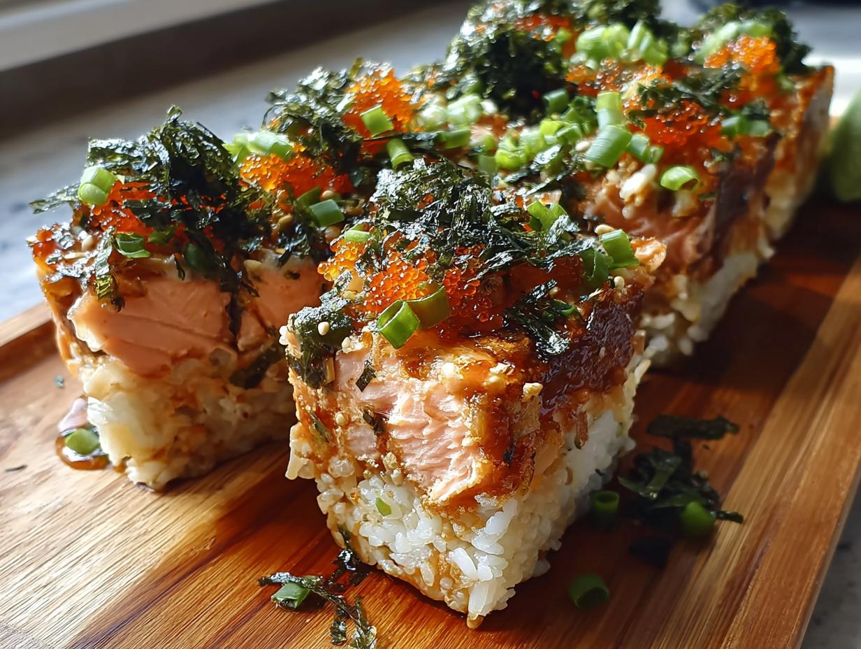 Spicy Salmon Sushi Bake: 1 Amazing Recipe - Spicy Salmon Sushi Bake - additional detail