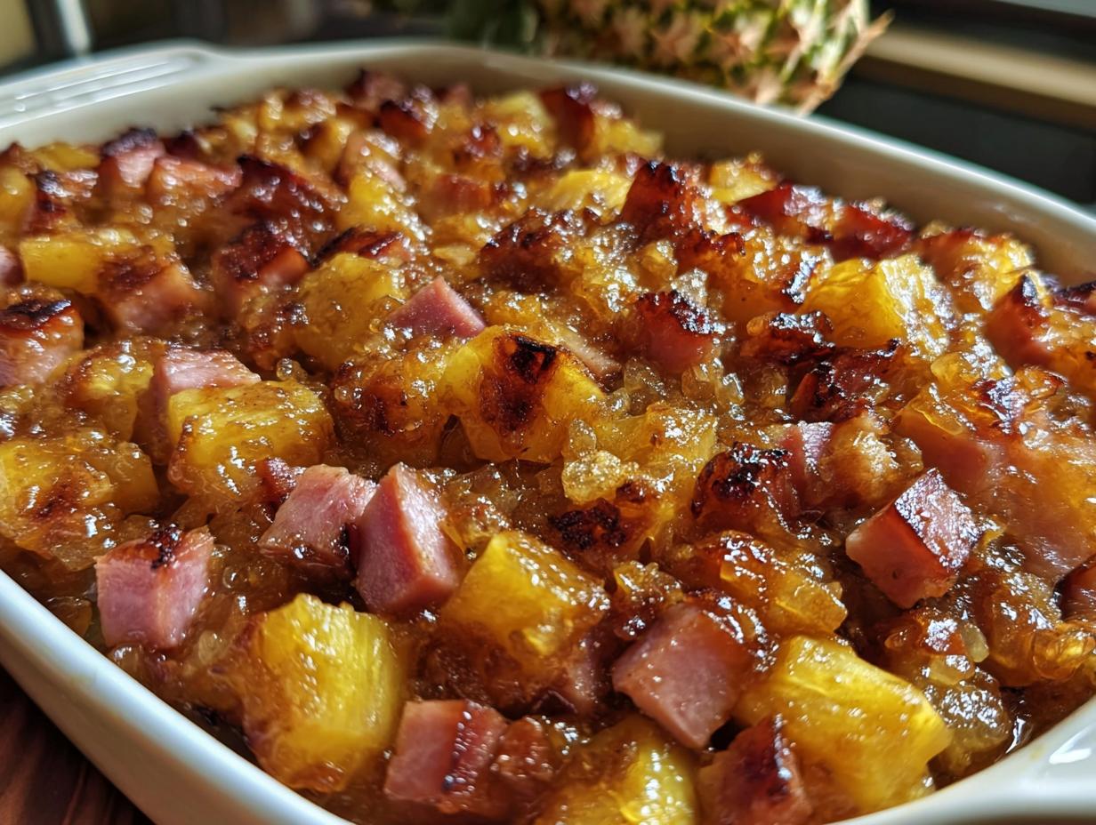 Sweet Pineapple Ham Bake