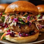 Turkey Sliders Cranberry Slaw