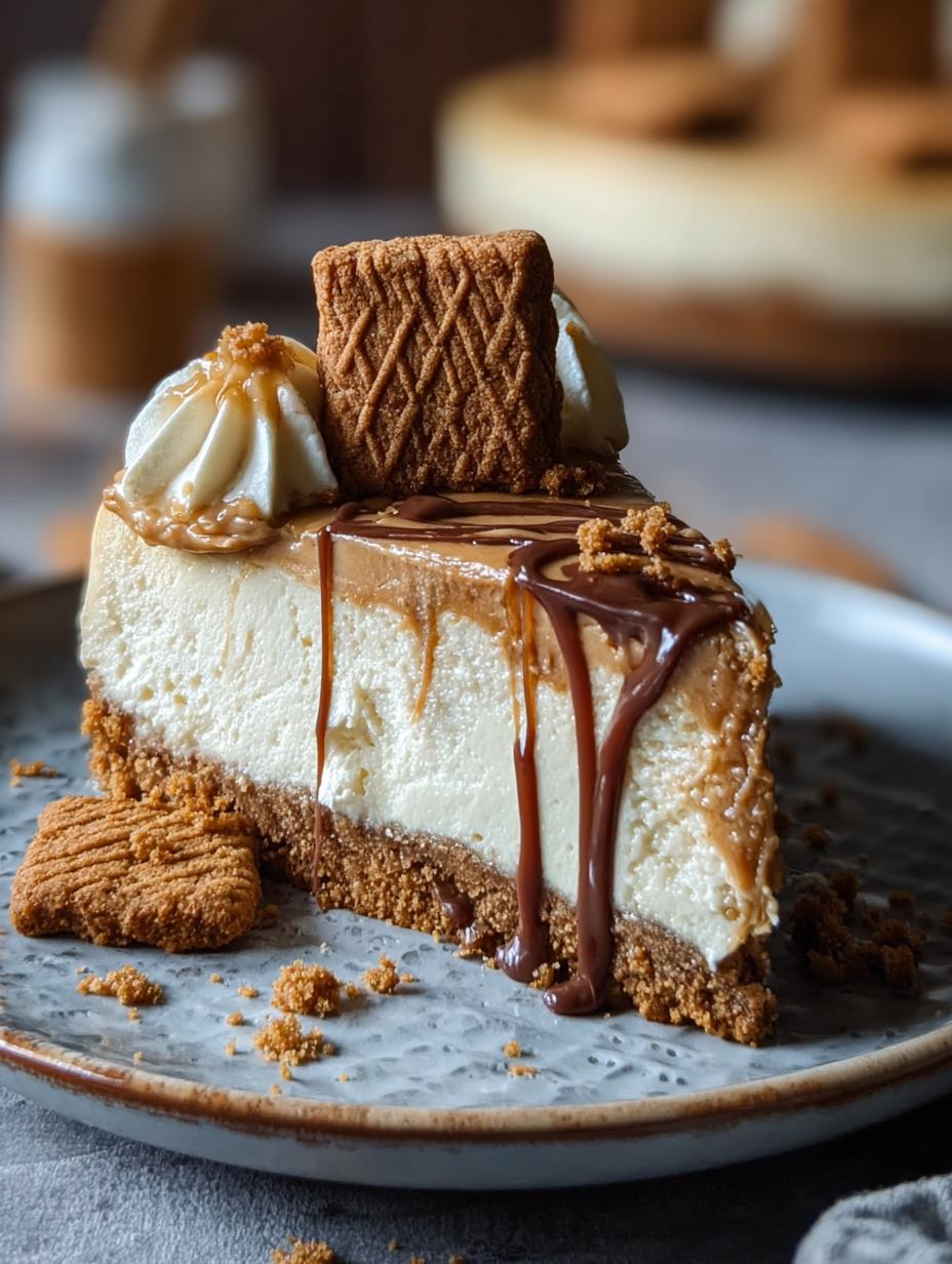 Biscoff Cookie Crust Cheesecake: Amazing No-Bake Treat - Biscoff Cookie Crust Cheesecake - additional detail