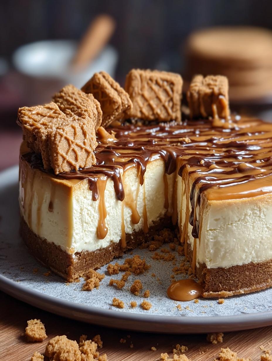 Biscoff Cookie Crust Cheesecake