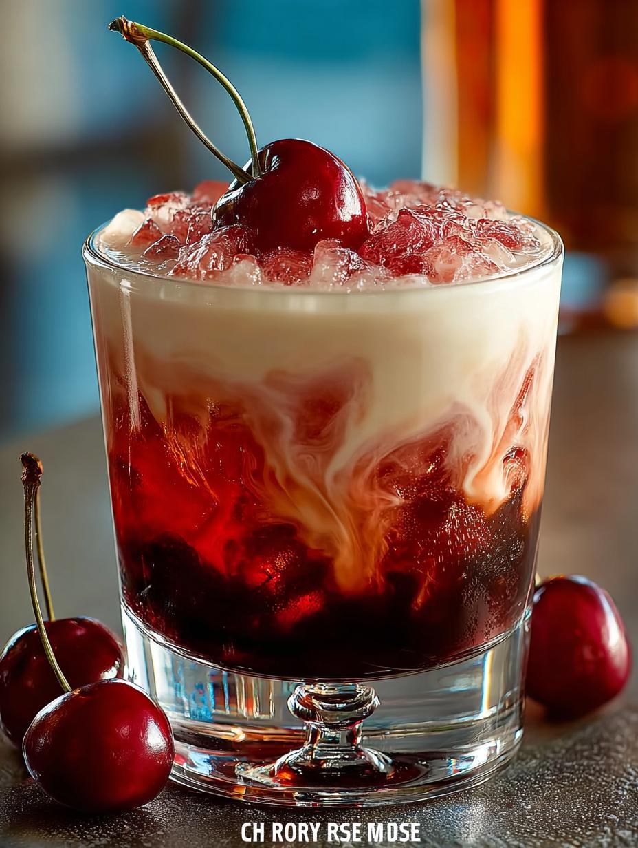 Delightful Cherry Rose Mudslide Cocktail Recipe - Cherry Rose Mudslide Cocktail - additional detail