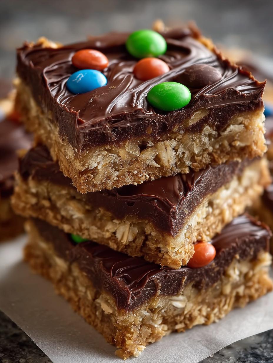 Chocolate Fudge Oatmeal Bars